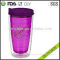 Promotion plastic tumblers with lids,BPA free